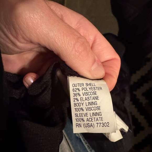 Zara classic pinstripes blazer size medium gray and blue like new condition - Picture 3 of 5